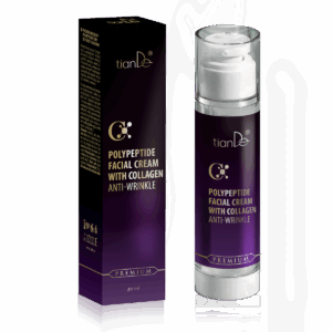 Crema  polipeptidica antirid pentru fata cu colagen .